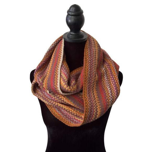 J. Jill Ribbed Knit Infinity Scarf Multi One Size Preppy Minimalist Cozy READ - Picture 1 of 7